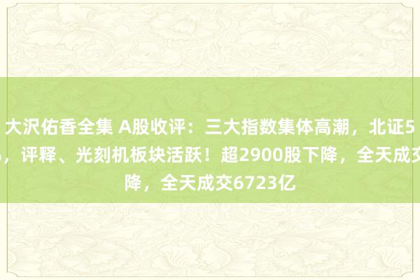 大沢佑香全集 A股收评：三大指数集体高潮，北证50跌超4%，评释、光刻机板块活跃！超2900股下降，全天成交6723亿