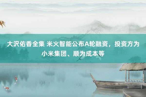 大沢佑香全集 米火智能公布A轮融资，投资方为小米集团、顺为成本等