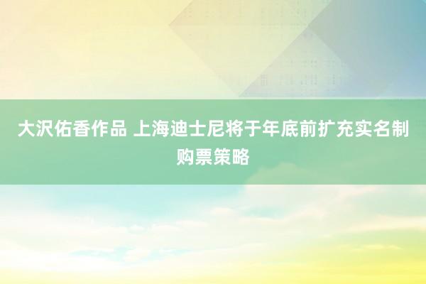 大沢佑香作品 上海迪士尼将于年底前扩充实名制购票策略