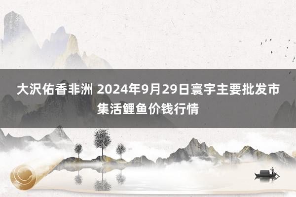 大沢佑香非洲 2024年9月29日寰宇主要批发市集活鲤鱼价钱行情