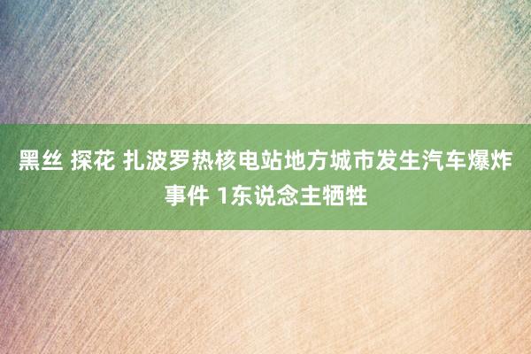 黑丝 探花 扎波罗热核电站地方城市发生汽车爆炸事件 1东说念主牺牲