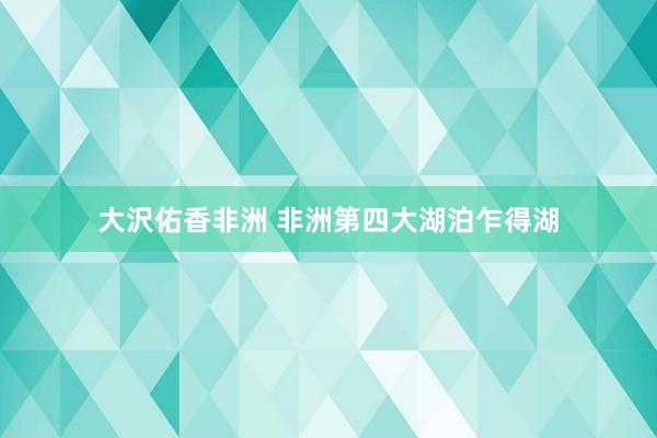 大沢佑香非洲 非洲第四大湖泊乍得湖