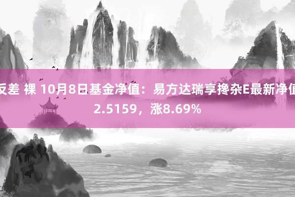 反差 裸 10月8日基金净值：易方达瑞享搀杂E最新净值2.5159，涨8.69%