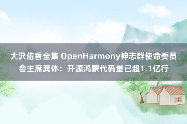 大沢佑香全集 OpenHarmony神志群使命委员会主席龚体：开源鸿蒙代码量已超1.1亿行