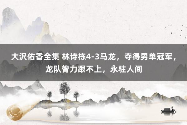 大沢佑香全集 林诗栋4-3马龙，夺得男单冠军，龙队膂力跟不上，永驻人间