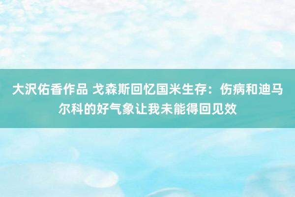 大沢佑香作品 戈森斯回忆国米生存：伤病和迪马尔科的好气象让我未能得回见效