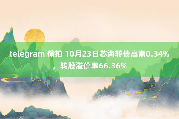 telegram 偷拍 10月23日芯海转债高潮0.34%，转股溢价率66.36%