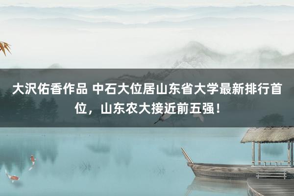 大沢佑香作品 中石大位居山东省大学最新排行首位，山东农大接近前五强！