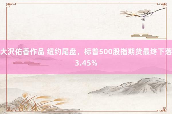 大沢佑香作品 纽约尾盘，标普500股指期货最终下落3.45%